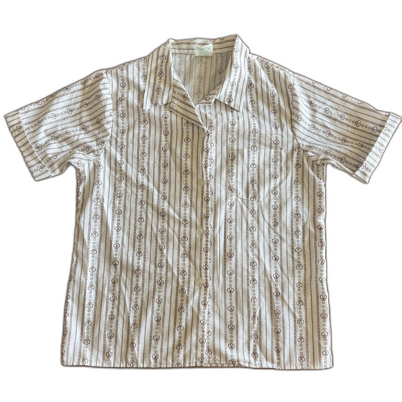 Vintage Girl Scouts Brownie Button-Up Blouse Girls' 10 - Picture 1 of 9